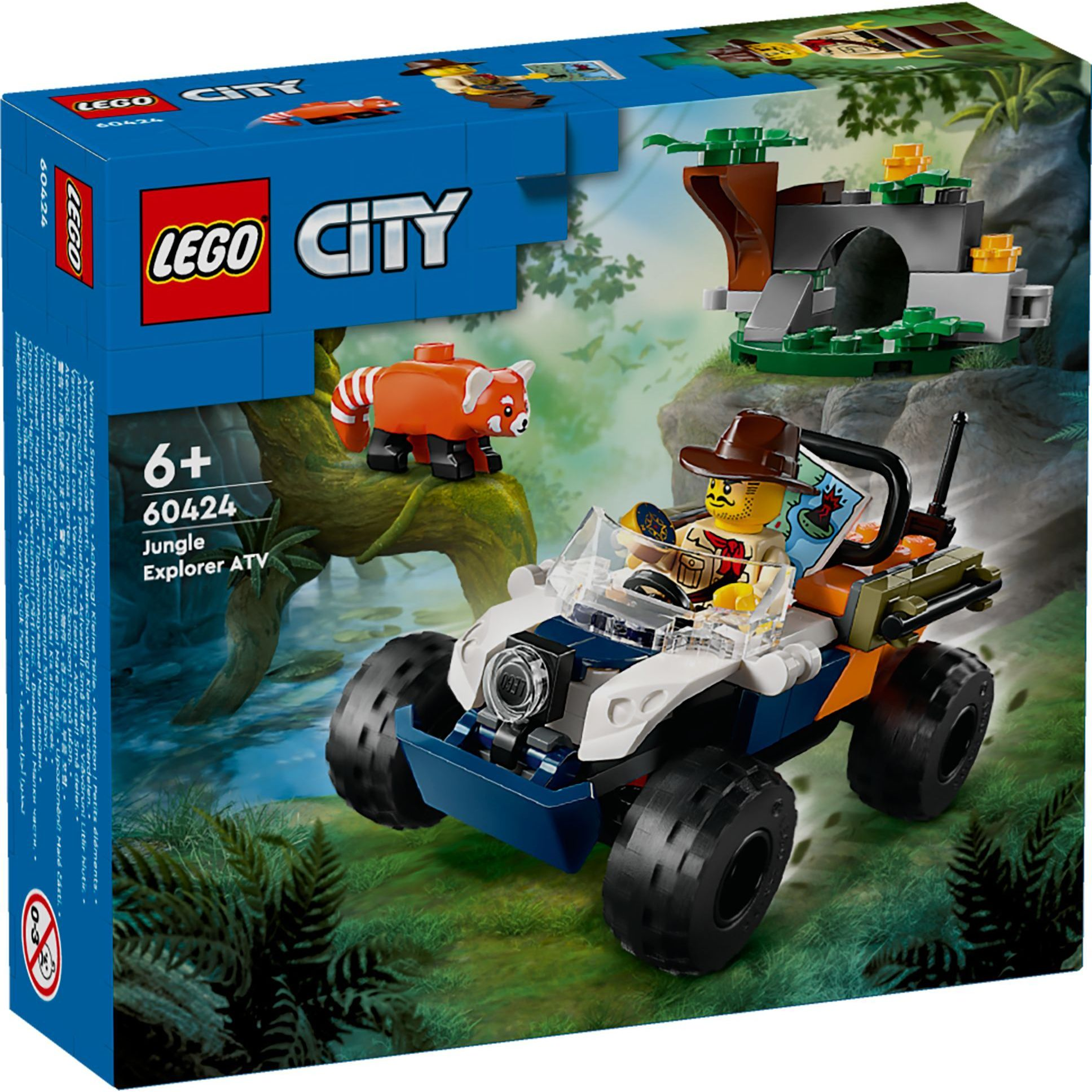 Конструктор LEGO 60424 City Квадроцикл для дослідження джунглів «місія Червоної панди»фото1