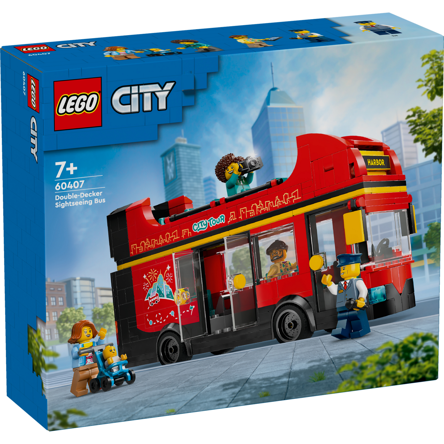 Конструктор LEGO 60407 City Красный двухэтажный экскурсионный автобус фото 