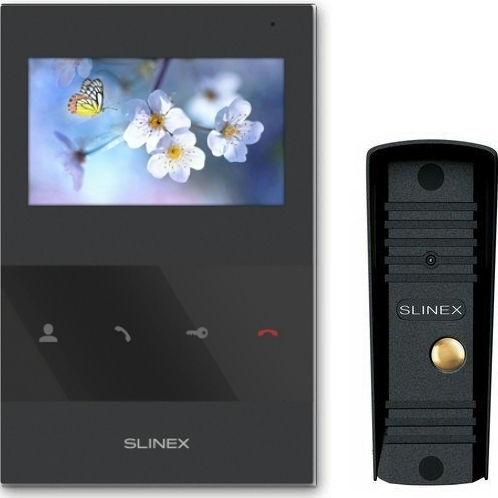 Комплект видеодомофона Slinex ML-16HR черный + Панель вызова Slinex SQ-04 черный (ML-16HRBLACK + SQ-04BLACK) фото 