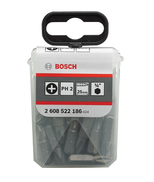 Набор бит Bosch Extra-Hart PH2, 25мм, 25шт (2.608.522.186) фото 