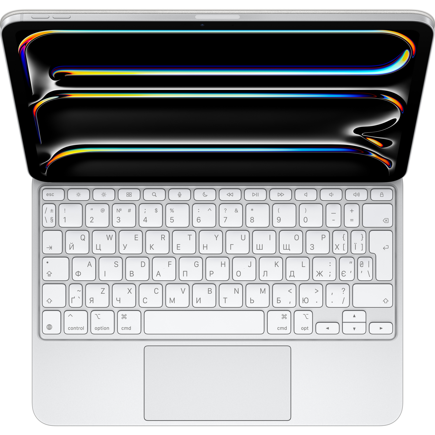 Чохол-клавіатура Apple Magic Keyboard для iPad Pro 11-inch (M4) Ukrainian, White (MWR03UA/A)фото