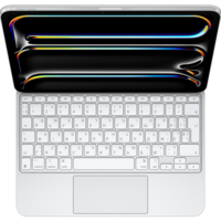 Чехол-клавиатура Apple Magic Keyboard for iPad Pro 11‑inch (M4) Ukrainian, White (MWR03UA/A)
