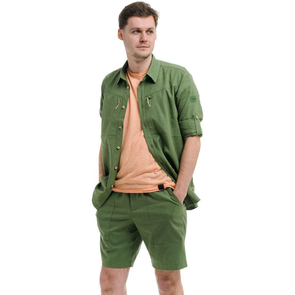 Сорочка чоловіча Turbat Amazonka Hemp Mns bronze green L зеленийфото