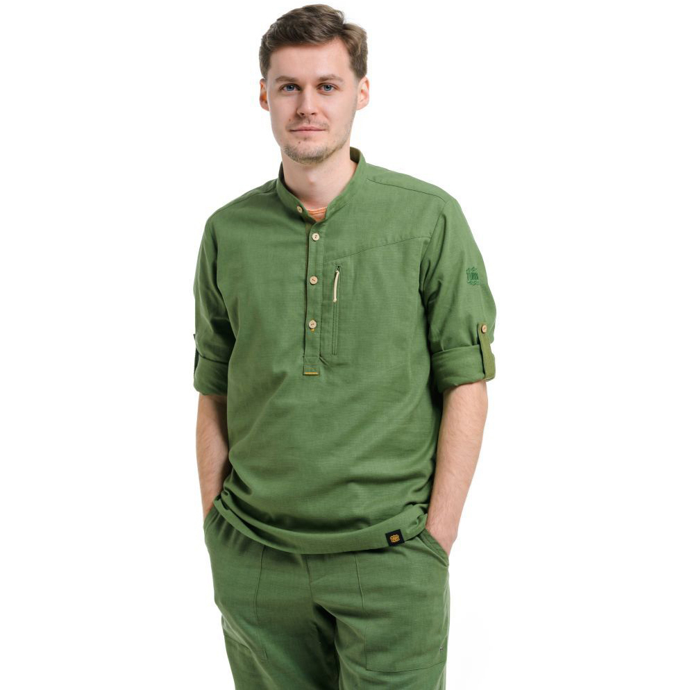 Сорочка чоловіча Turbat Madeira Hemp Mns bronze green M зеленийфото