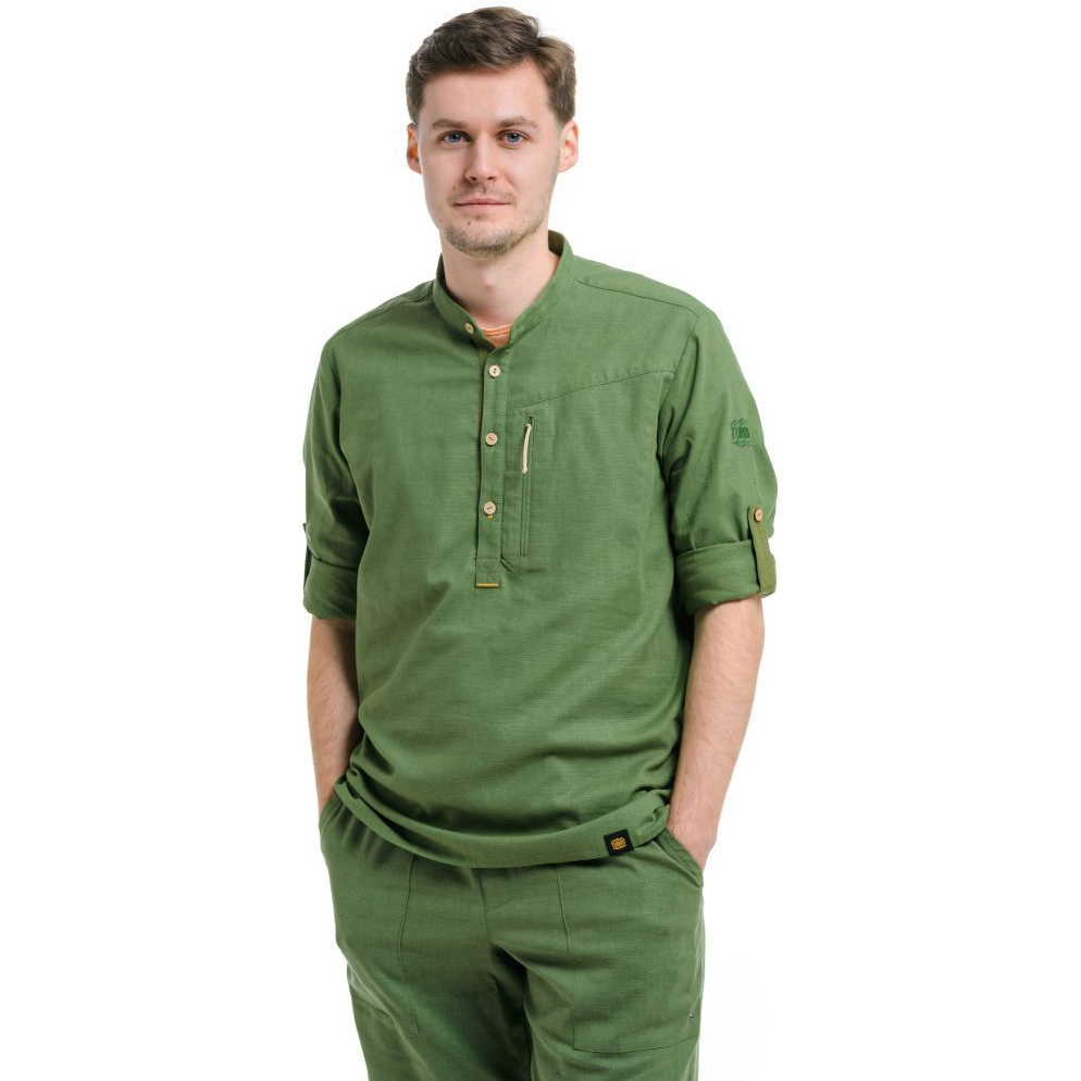 Рубашка мужская Turbat Madeira Hemp Mns bronze green XXXL зеленый фото 