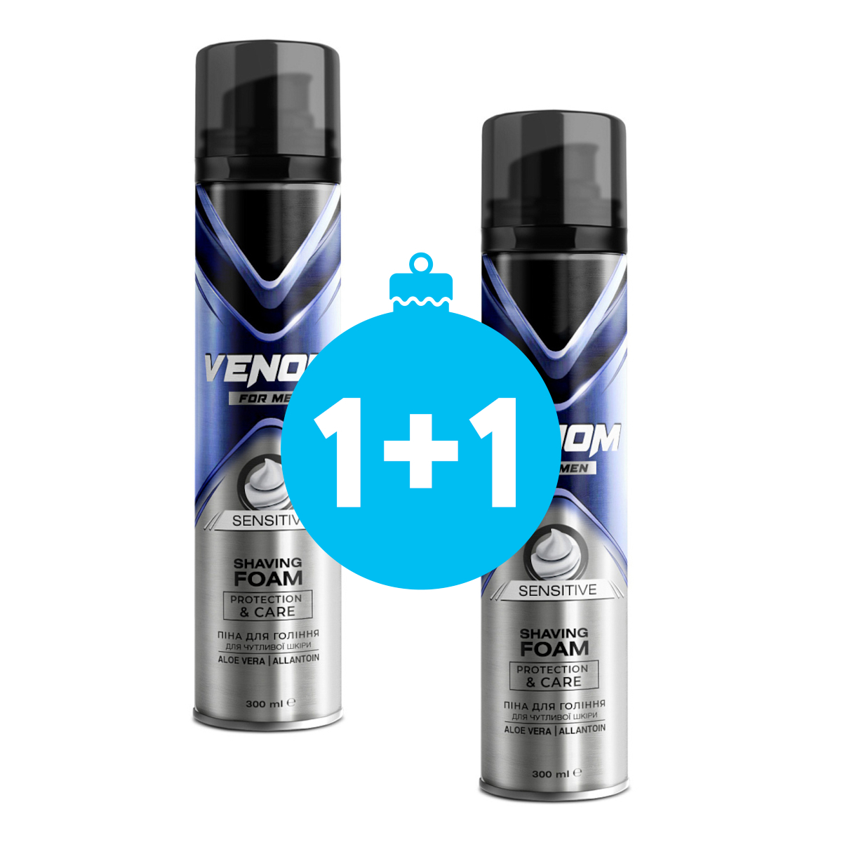 Піна для гоління Venom for men Sensitive 300млфото1