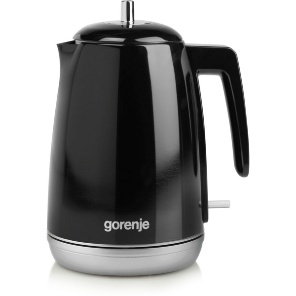 Электрочайник Gorenje 1.7л, Strix контроль, черный