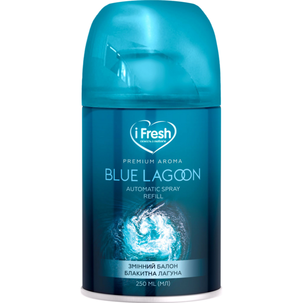 Акція на Освежитель воздуха iFresh Premium Aroma Blue Lagoon сменный баллон 250мл від MOYO