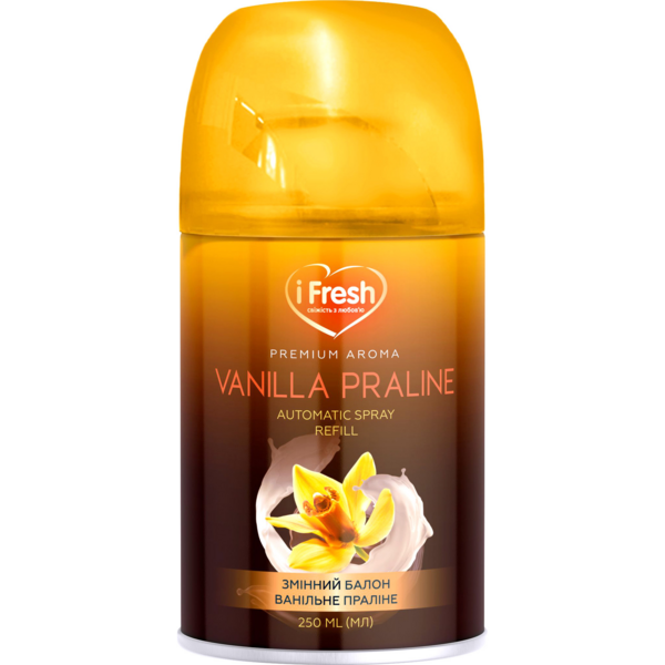 Акція на Освежитель воздуха iFresh Premium Aroma Vanilla Praline сменный баллон 250мл від MOYO