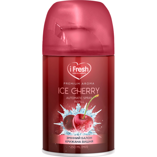 Акція на Освежитель воздуха iFresh Premium Aroma Ice Cherry сменный баллон 250мл від MOYO