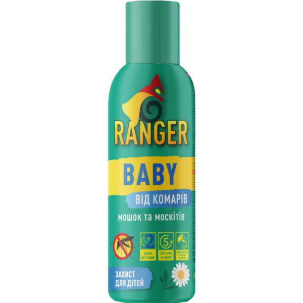 

Аэрозоль от комаров, мошек и москитов Ranger Baby 150мл