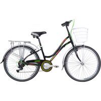 Велосипед ARDIS 26 СТВ AL "JARDIN", Черный Розово-Зелеными полосами (0944-2)