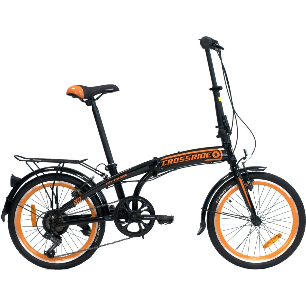 Велосипед City Folding Crossride 20" 12.5" Оранжевый (0817-2) фото 