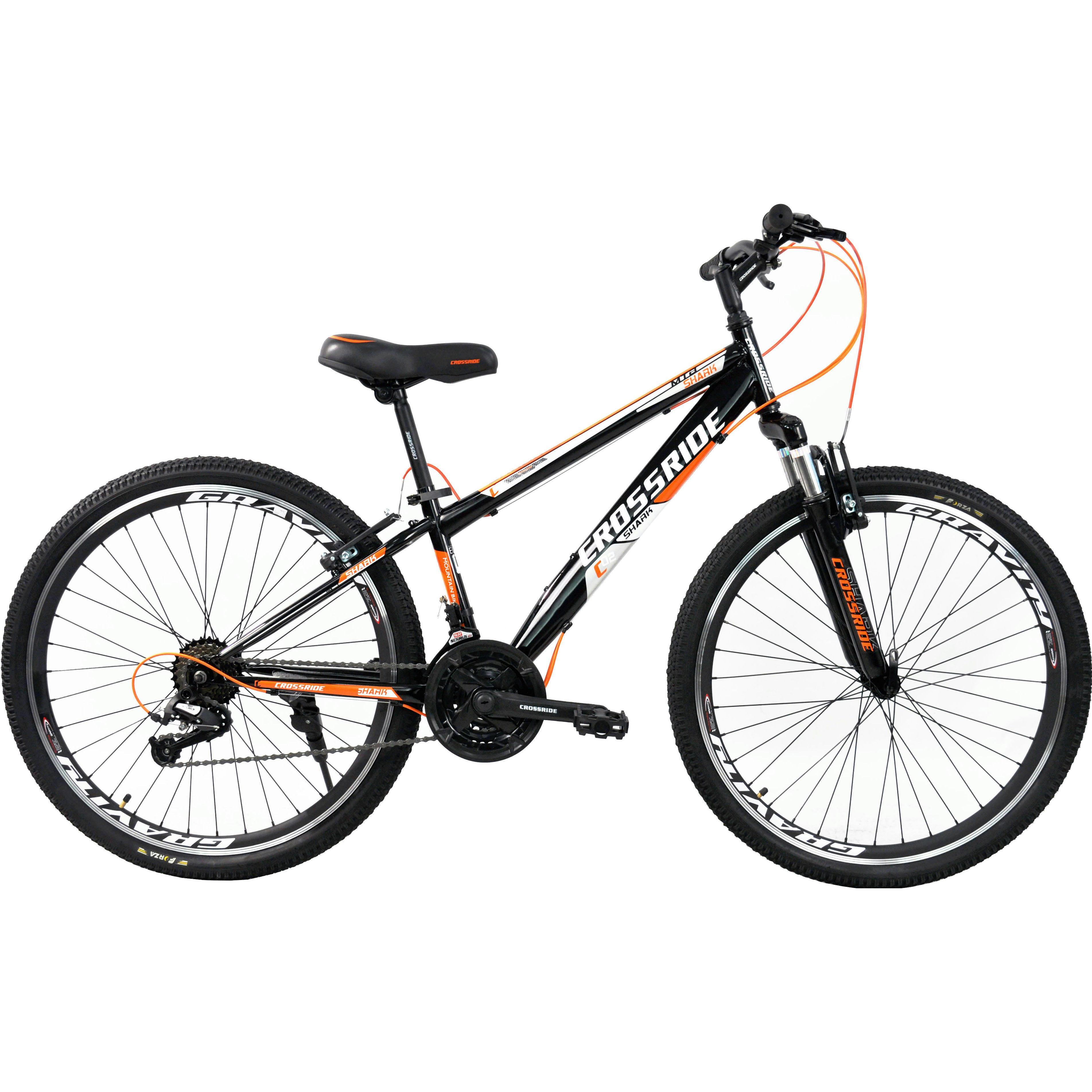 Велосипед CROSSRIDE 26" МТВ ST "SHARK", 15", Черно-Оранжевый (0173-150-П) фото 1