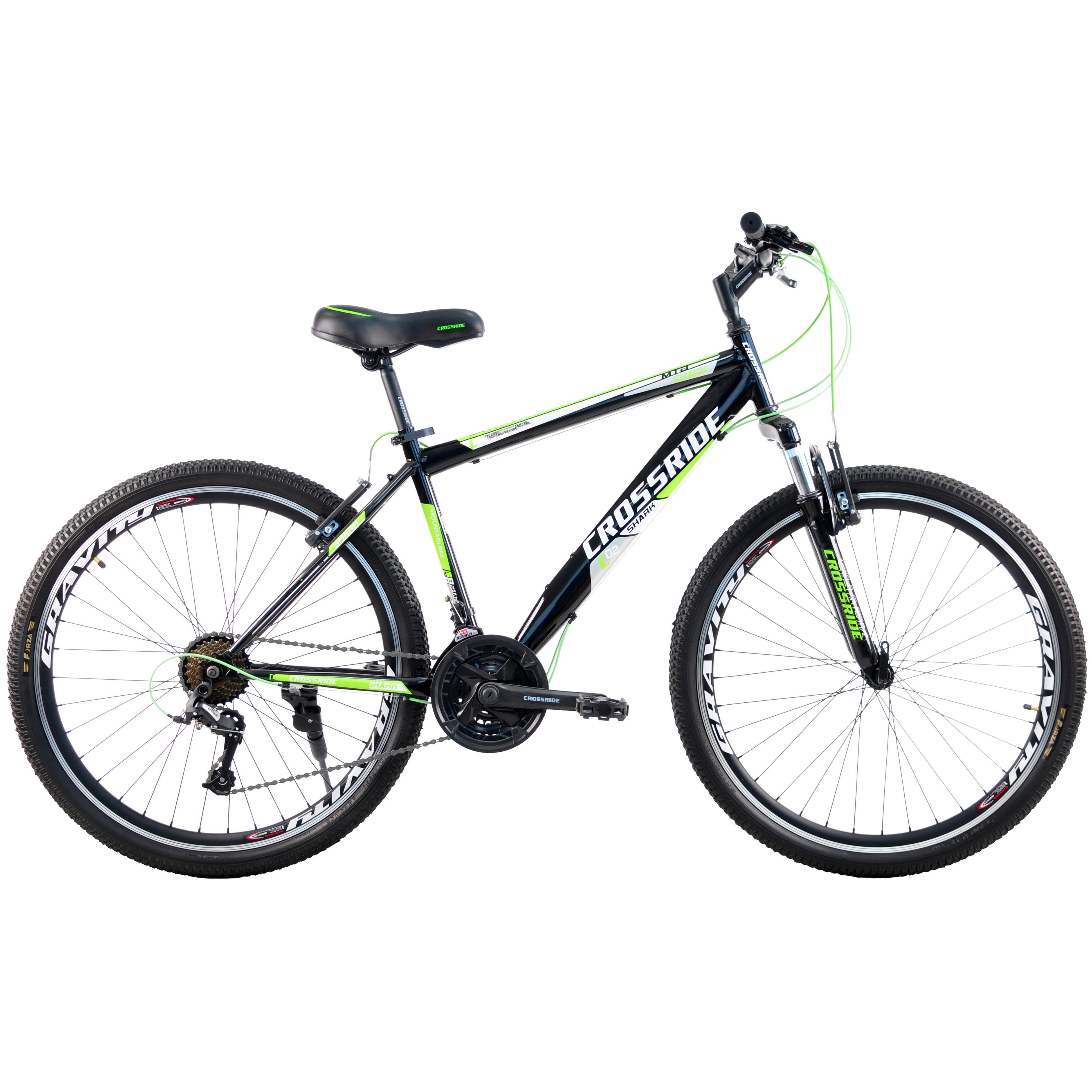 Велосипед CROSSRIDE 26" МТВ ST "SHARK", 17", Чорно-Зелений (0173-170-З)фото1