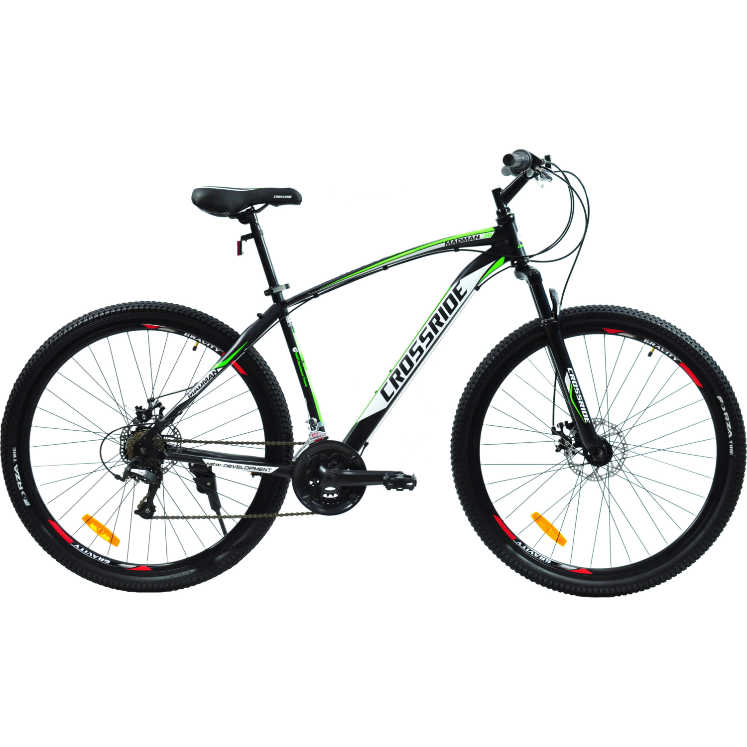 Велосипед Crossride Madman 27.5" 17" Черно-Зелёный (0184-З-17) фото 