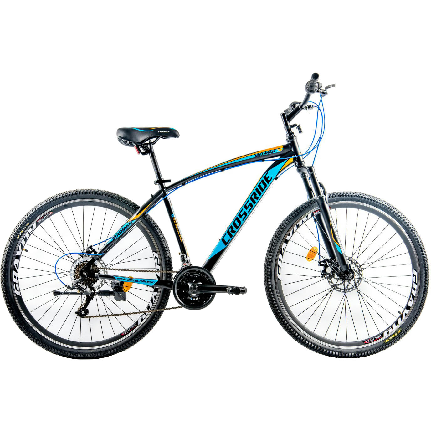 Велосипед Crossride Madman 27.5" 19" Черно-блакитний (0184/19) фото 