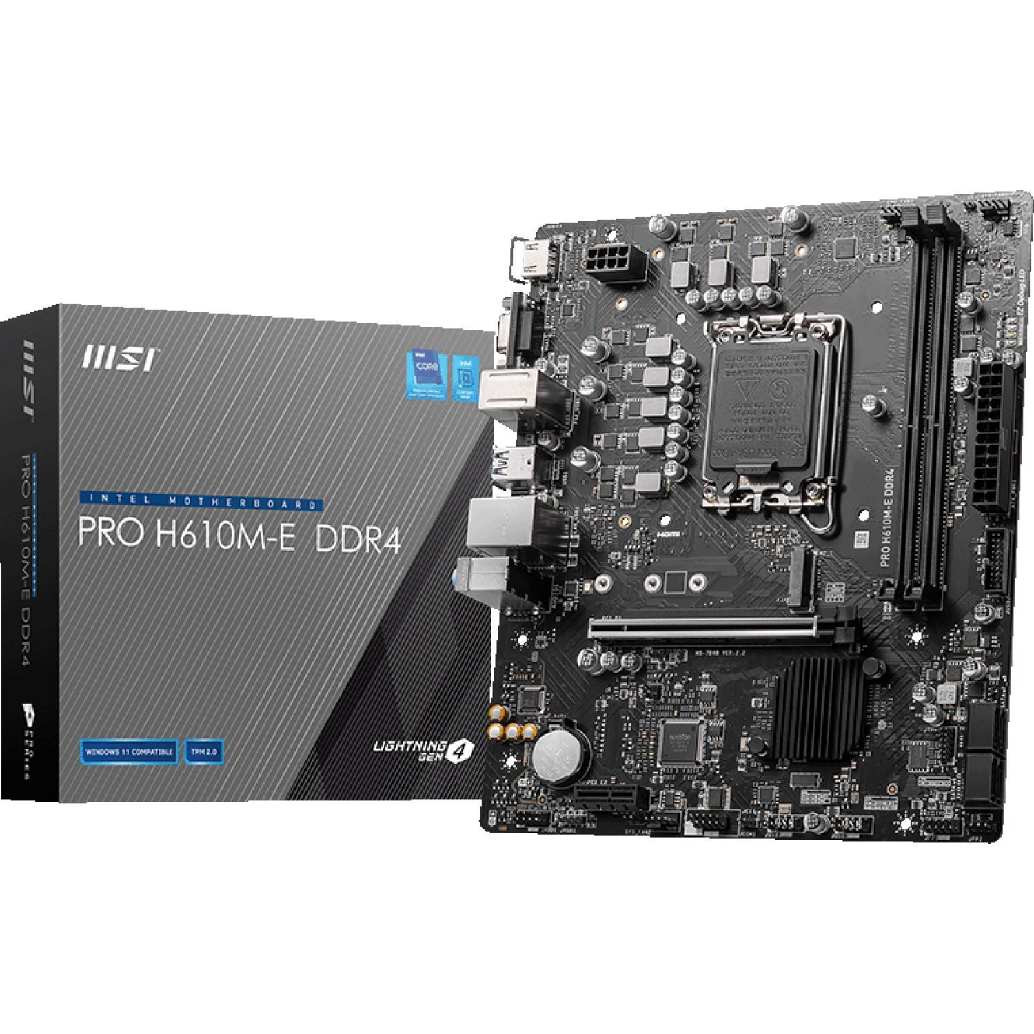 Материнська плата MSI PRO H610M-E DDR4 (911-7d48-038)фото