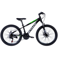 Велосипед ST 24" SPACE SATURN Хардтейл рама-13" черно-зелёный 2024 (OPS-SP-24-013)