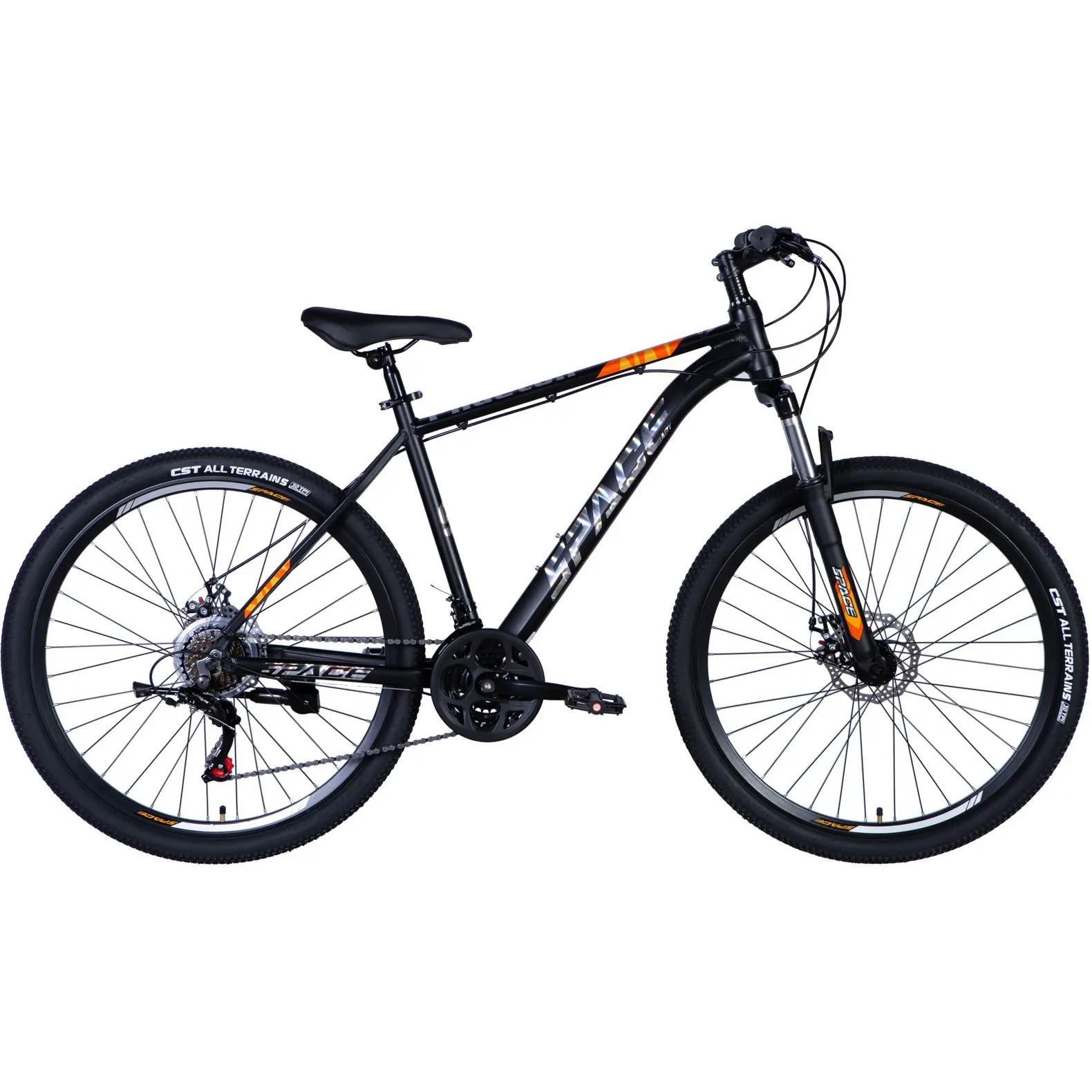 Велосипед Al 27.5" SPACE PHAETON (039) AM DD рама-19" черно-оранжевый 2024 (OPS-SP-27.5-012) фото 1