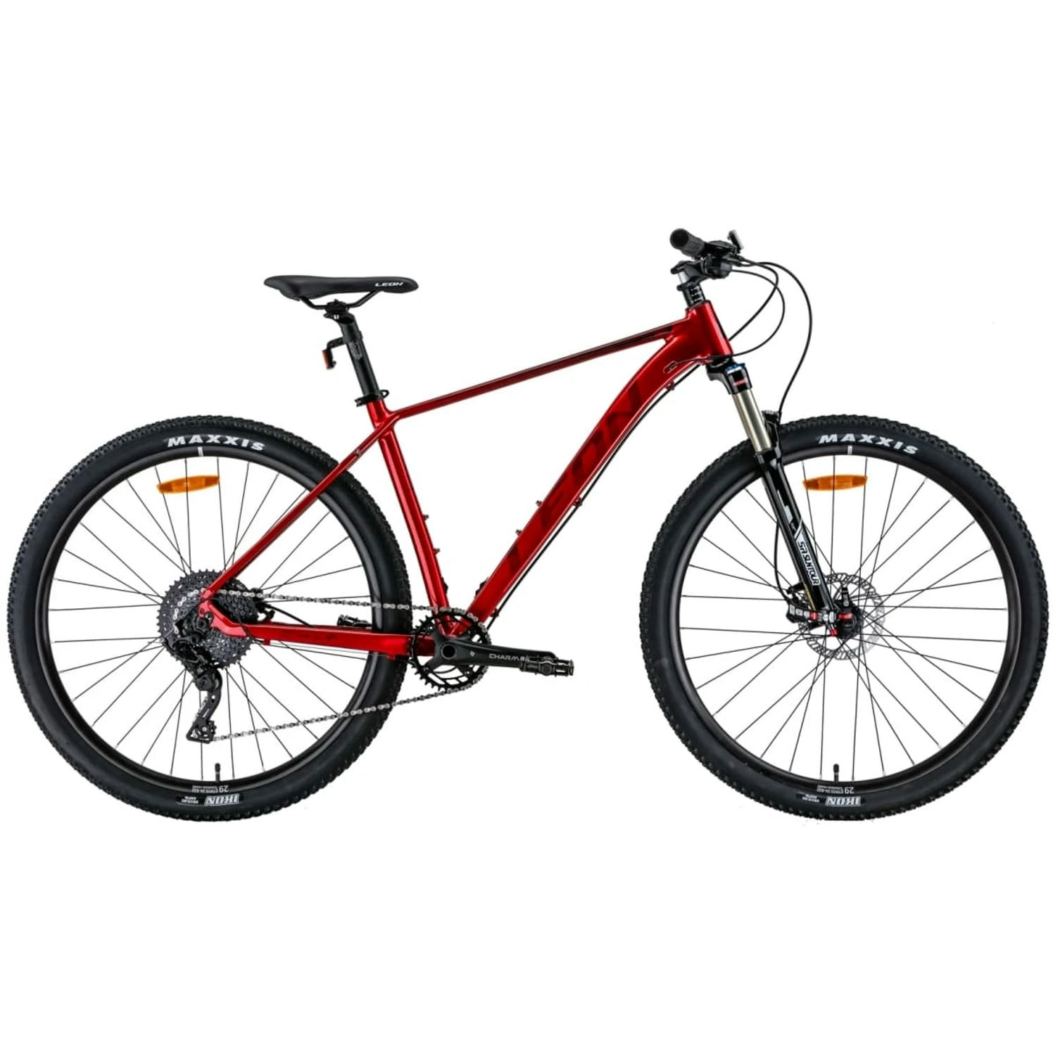 Велосипед AL 29" Leon TN-40 AM Hydraulic lock out HDD рама-21" красный с чорним 2022 (OPS-LN-29-131) фото 1