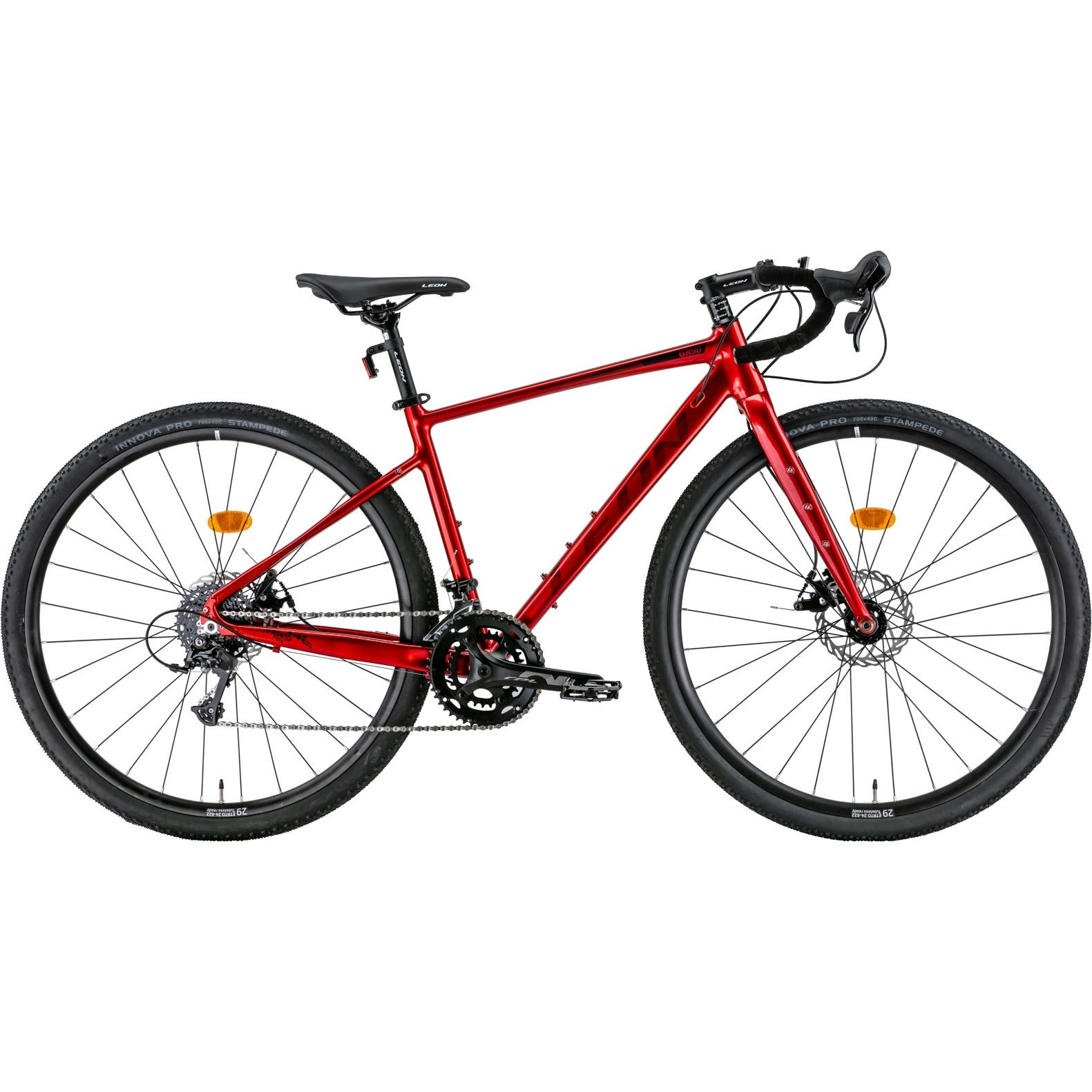 Велосипед AL 28" Leon GR-90 DD рама-S красный с чорним 2022 (OPS-LN-28-035) фото 1