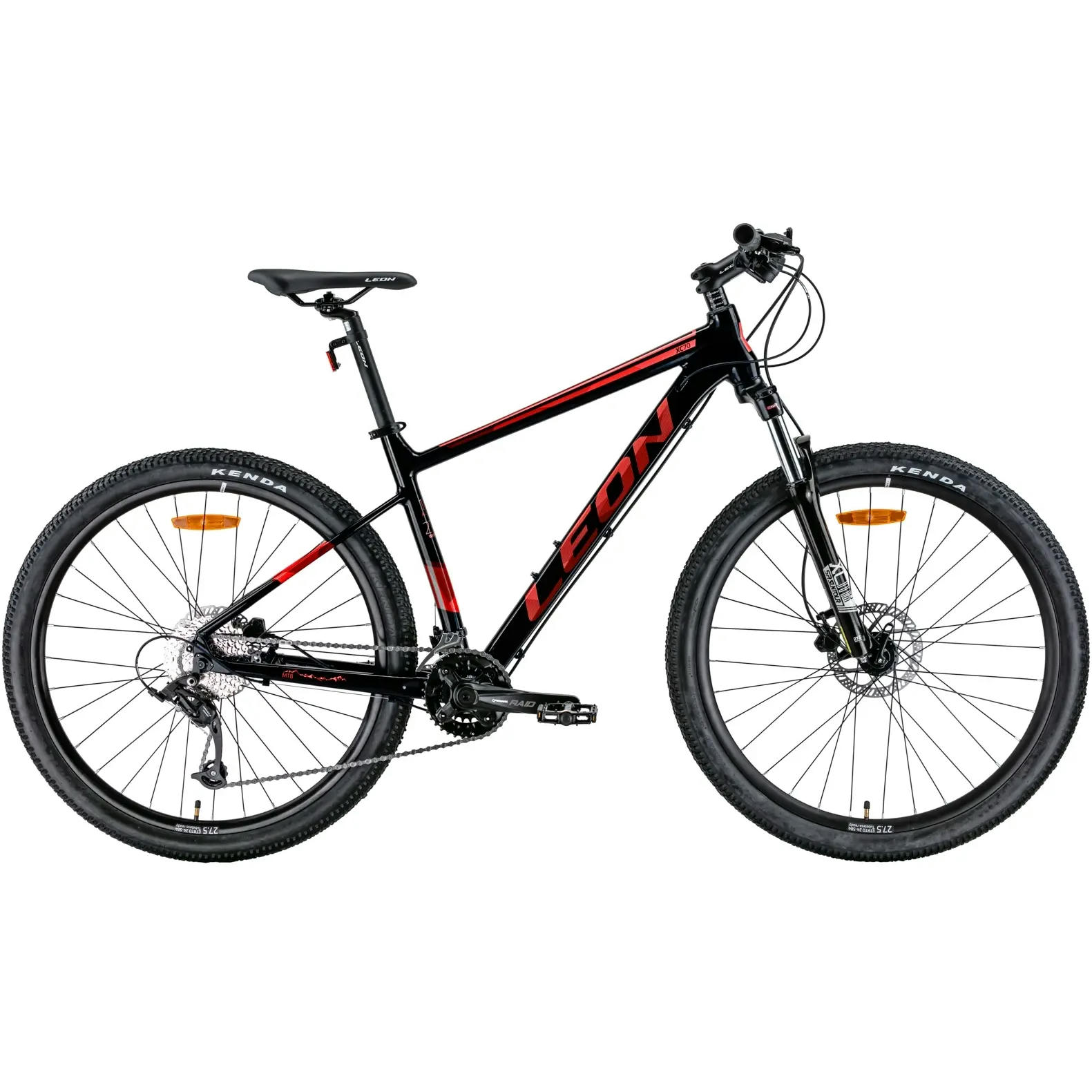 Велосипед AL 27.5" Leon XC-70 AM Hydraulic lock out HDD рама-20" чорний з червоним 2022 (OPS-LN-27.5-162)фото1
