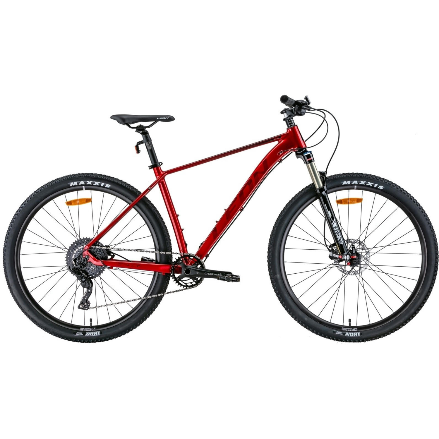 Велосипед AL 29&quot; Leon TN-40 AM Hydraulic lock out HDD рама-21&quot; червоний з чорним 2022 (STK-LN-046)фото