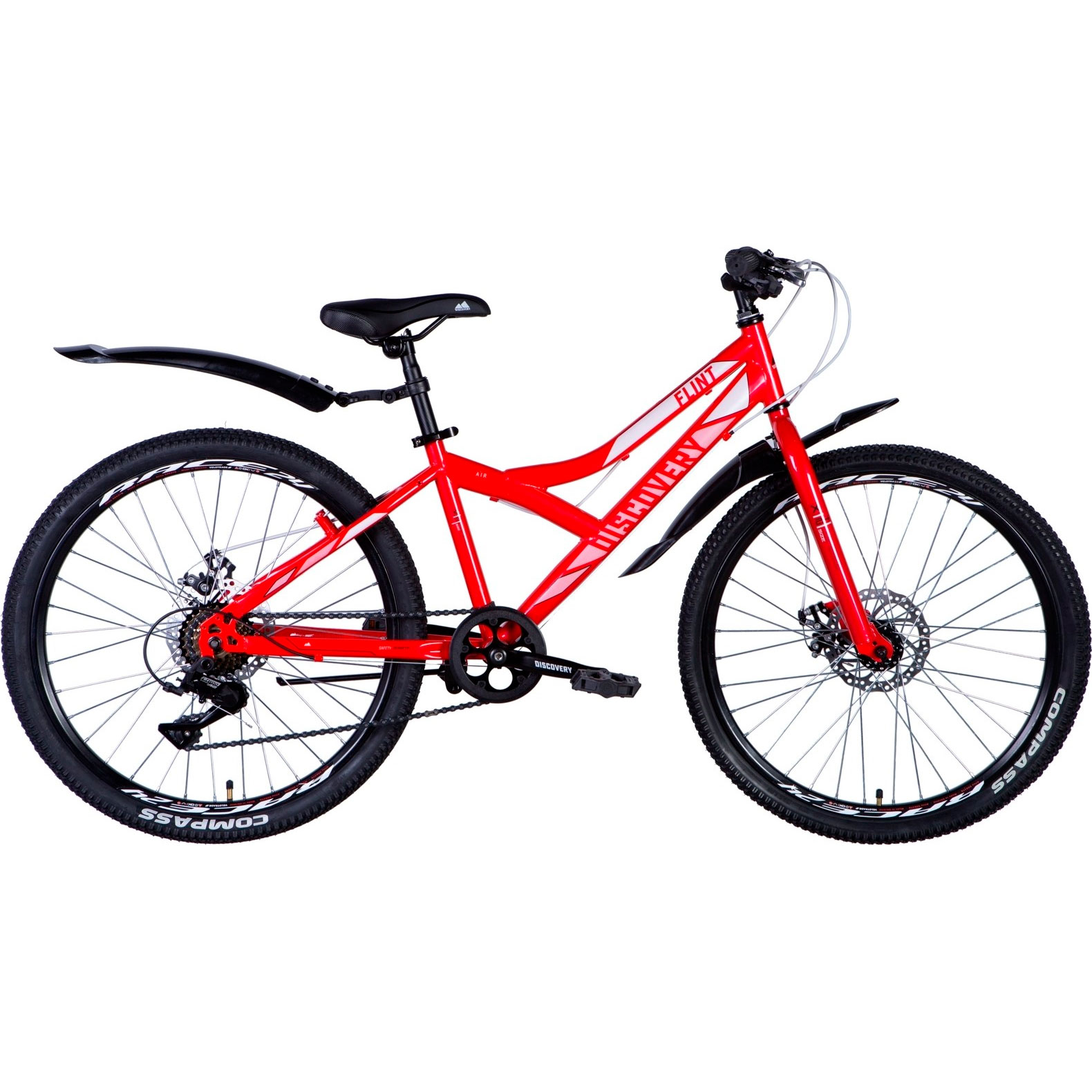 Велосипед ST 24" Discovery FLINT DD рама-13" червоний 2024 (OPS-DIS-24-346)фото1