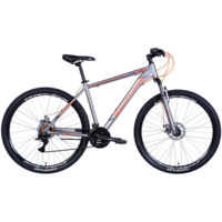 Велосипед Al 29" Discovery BASTION AM DD рама-19" сріблясто-жовтогарячий (матовий) 2024 (OPS-DIS-29-191)