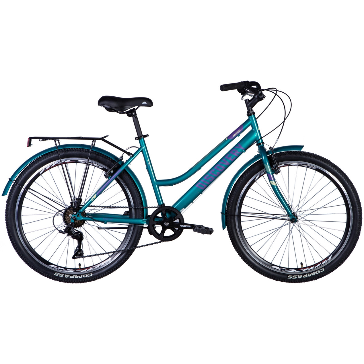 Велосипед ST 26 Discovery PRESTIGE WOMAN Vbr рама-17&quot; сине-зелёный 2024 (OPS-DIS-26-610) фото 