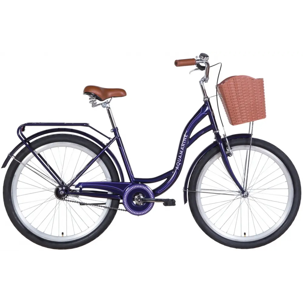 Велосипед ST 26 Dorozhnik AQUAMARINE рама-17&quot; темно- фиолетовый 2024 (OPS-D-26-230) фото 
