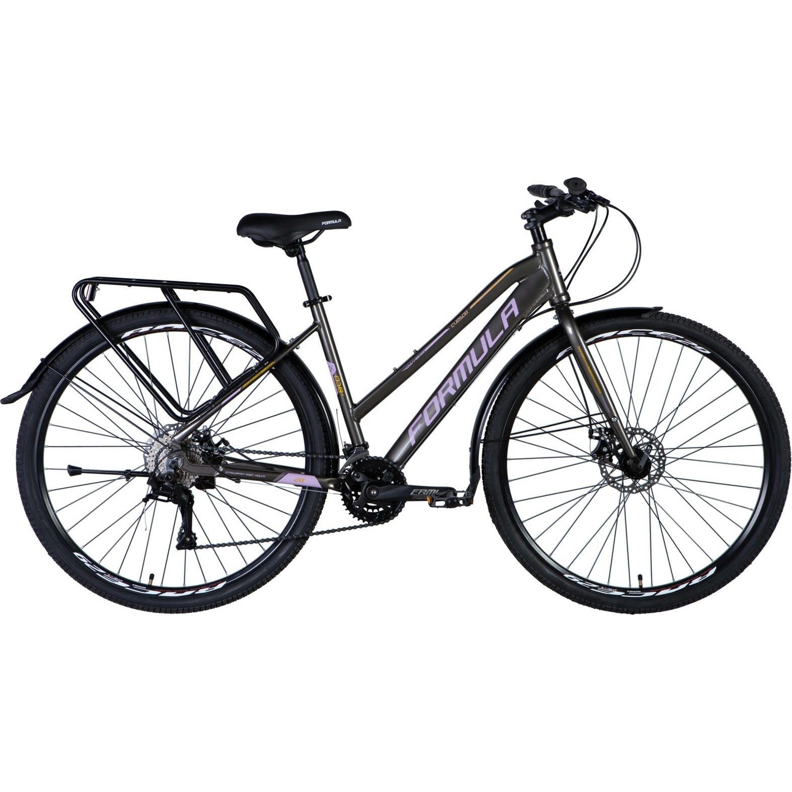 Велосипед Al 28" Formula CURSOR WOMAN DD рама-18" сірий з фіолетовим 2024 (OPS-FR-28-031)фото1