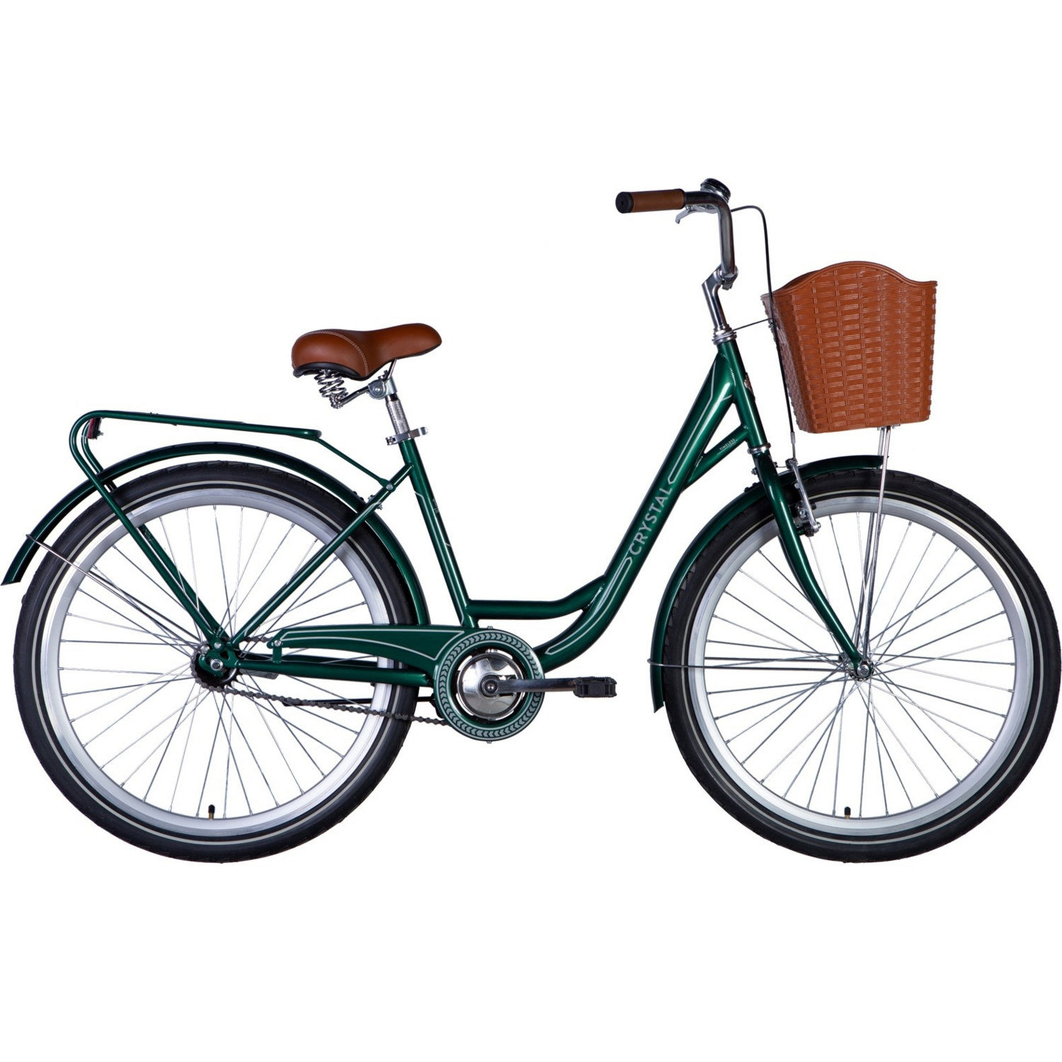 Велосипед ST 26 Dorozhnik CRYSTAL рама-17&quot; темно-зелёный с сiрим 2024 (OPS-D-26-234) фото 