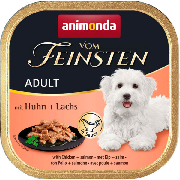 Корм влажный для собак Animonda Vom Feinsten delicious sauce Adult with Chicken + salmon с курицей и лососем, 150 г