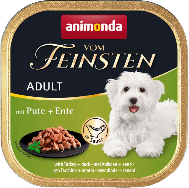 Корм вологий для собак Animonda Vom Feinsten delicious sauce Adult with Turkey+duck з індичкою та качкою, 150 гфото