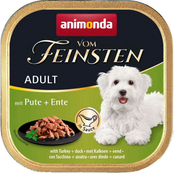 Корм влажный для собак Animonda Vom Feinsten delicious sauce Adult with Turkey+duck с индейкой и уткой, 150 г