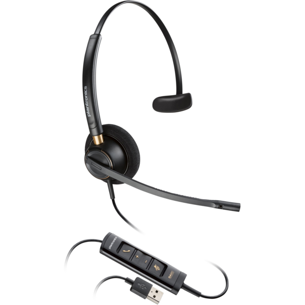 Гарнитура компьютерная моно On-ear Poly EncorePro 515-M, USB-A Black (783R1AA)