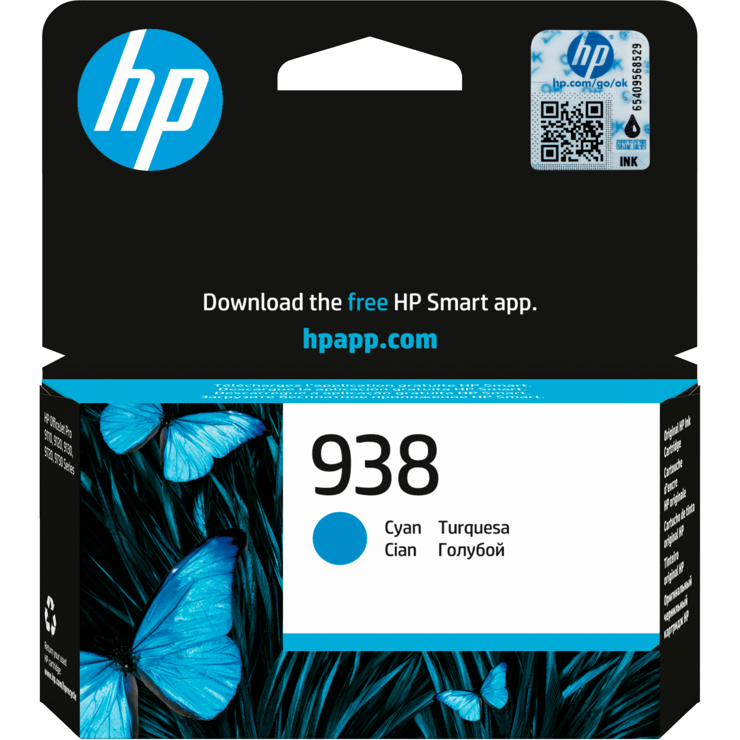 Картридж HP No.938 OfficeJet Pro 9110b/9120/9120b/9130/9130b/9700/9700e Cyan (800 стр) (4S6X5PE) фото 