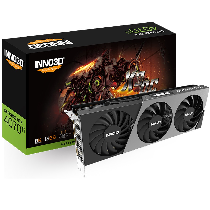 Відеокарта INNO3D GeForce RTX 4070 Ti Super 16GB GDDR6X X3 OC (N407TS3-166XX-186158N)фото