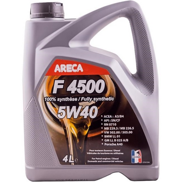 

Масло моторное Areca F4500 5W-40 4л (051519)
