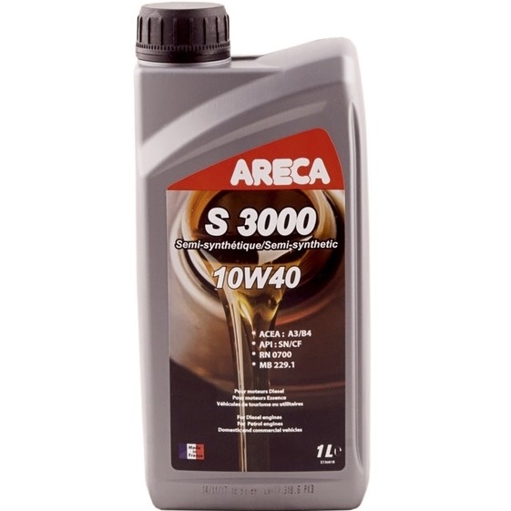 Масло моторное Areca S 3000 10W-40 1л (050889) фото 