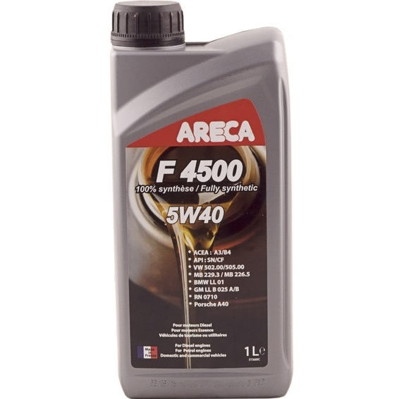 Масло моторное Areca F4500 5W-40 1л (050908) фото 1