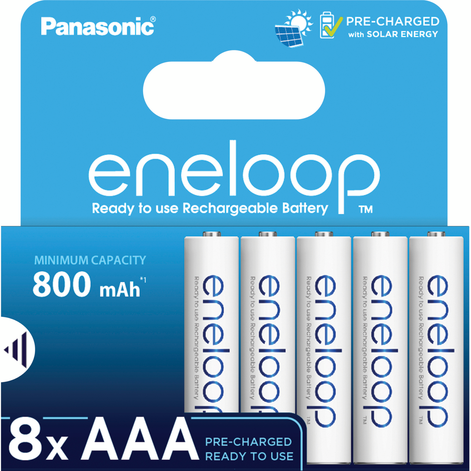 Акумулятор Panasonic Eneloop AAA 800 mAh NI-MH, 8 шт (BK-4MCDE/8HH)фото
