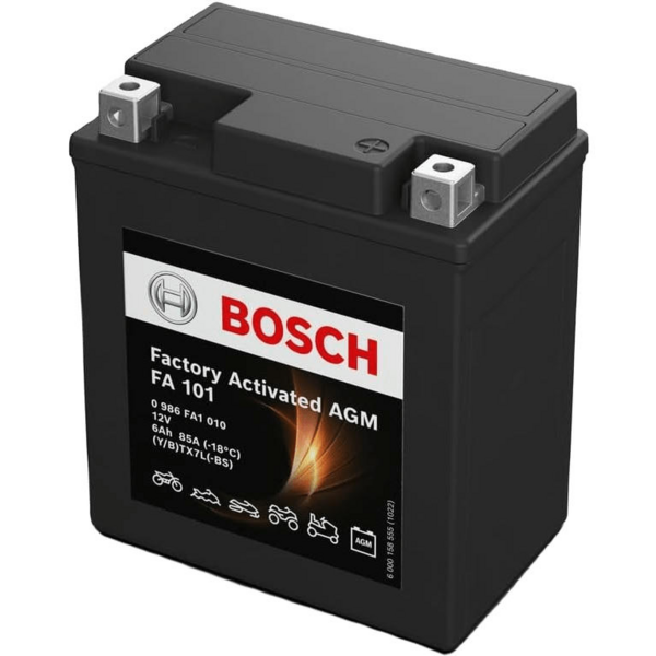 

Аккумулятор AGM Bosch 6Ah-12v (FA101), R, EN85 (0986FA1010) (52371436581)