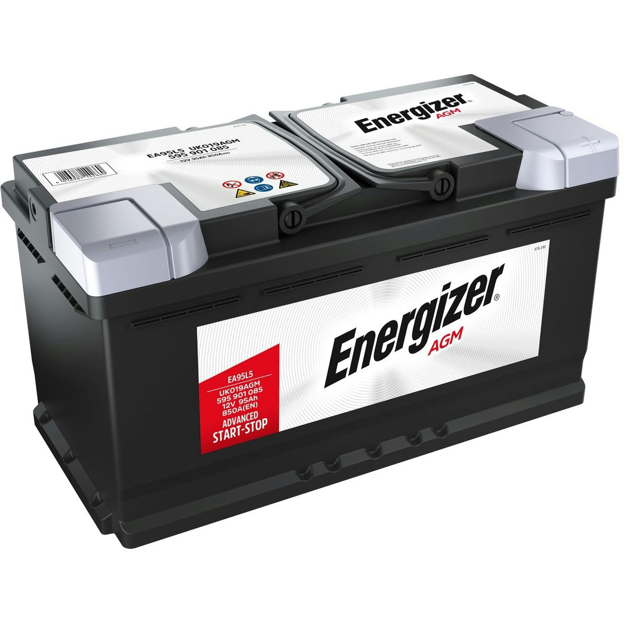 Акумулятор автомобільний Energizer Premium AGM 95Ah-12v, R, EN850 (595 901 085) (52371429052)фото