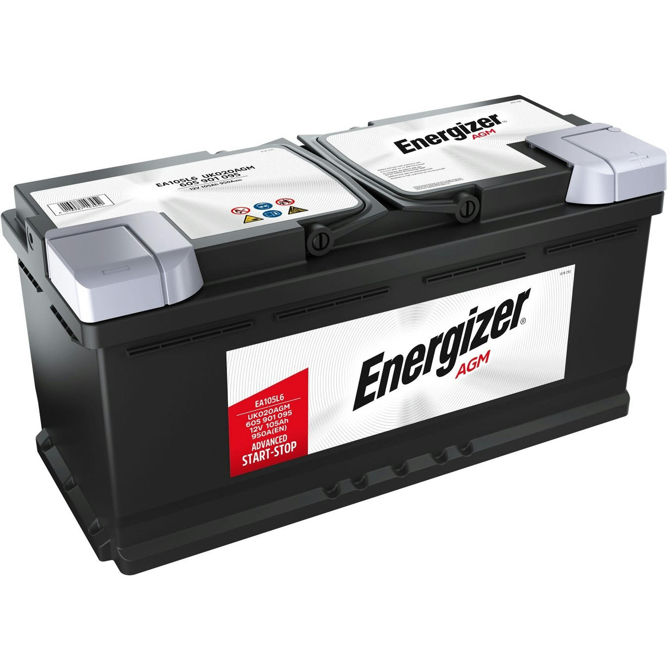 Автомобільний акумулятор Energizer Premium AGM 105Ah-12v, R, EN950 (605901095) (52371429057)фото
