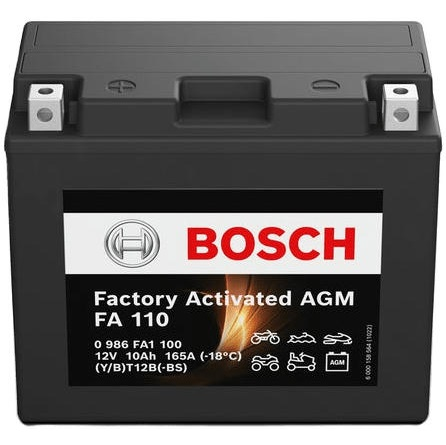 Аккумулятор AGM Bosch 10Ah-12v (FA110), L, EN165 (0986FA1100) (52371436585) фото 