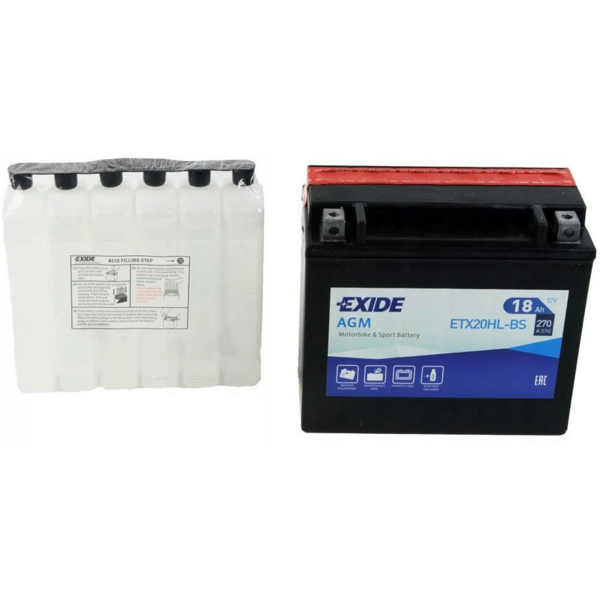 

Аккумулятор AGM Exide 18Ah-12v, R, EN270 (ETX20HL-BS) (5237913480)