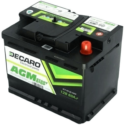 Автомобільний акумулятор Decaro AGM Start-Stop 60Ah-12v, R, EN680 (6СТ-60 (0) AGM) (52371424606)фото